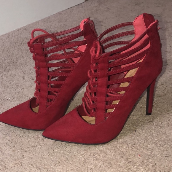 Red Booties - Size 6 - Picture 1 of 4